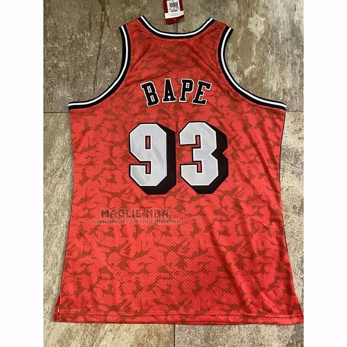 Maglia
 NO 93 Miami Heat Mitchell & Ness Bape Rosso
